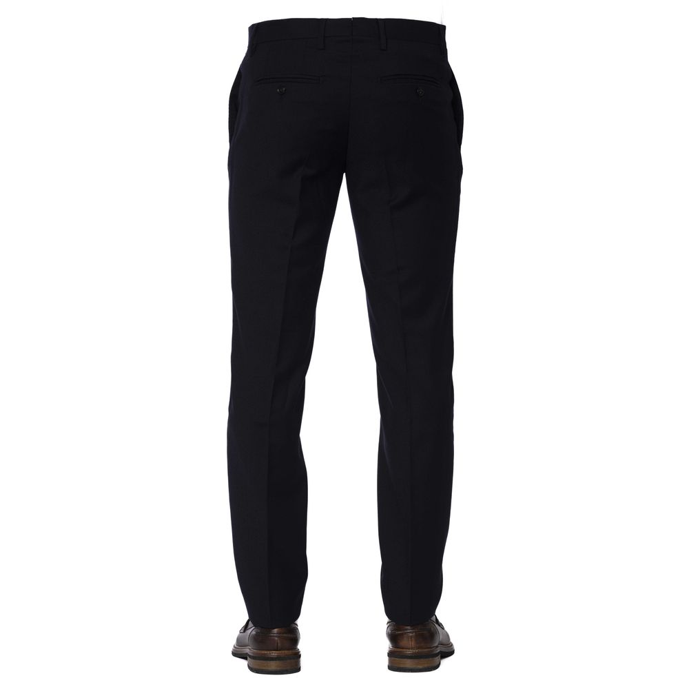 Trussardi Blue Wool Men Trouser by Trussardi