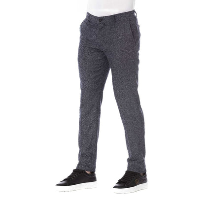 Trussardi Black Cotton Men Trousers by Trussardi