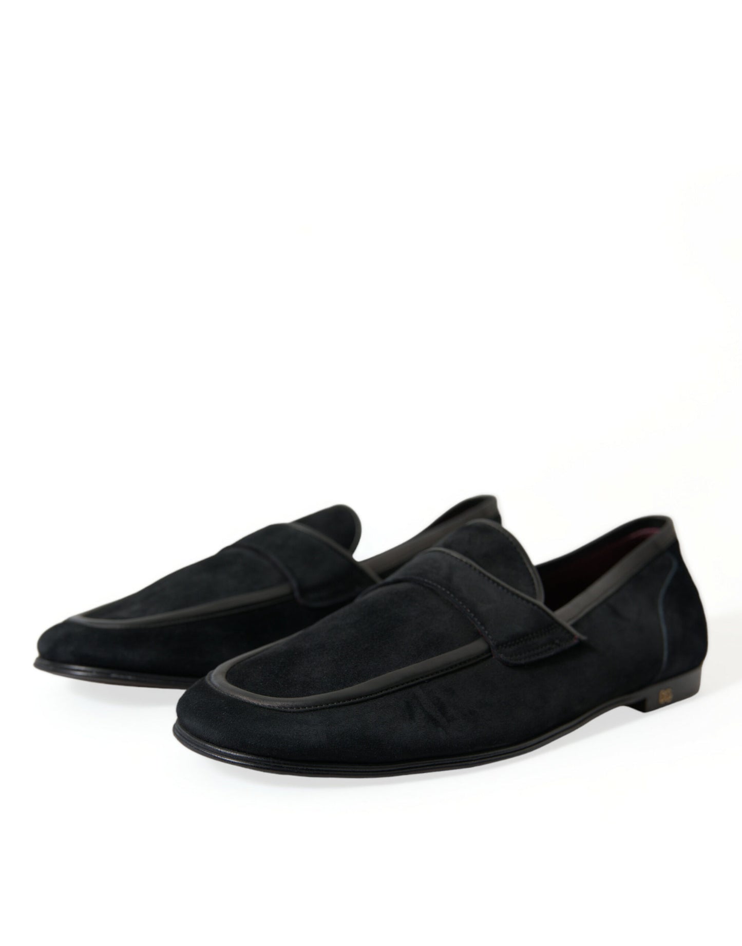 Mocassins élégants en velours noir Dolce &amp; Gabbana pour homme