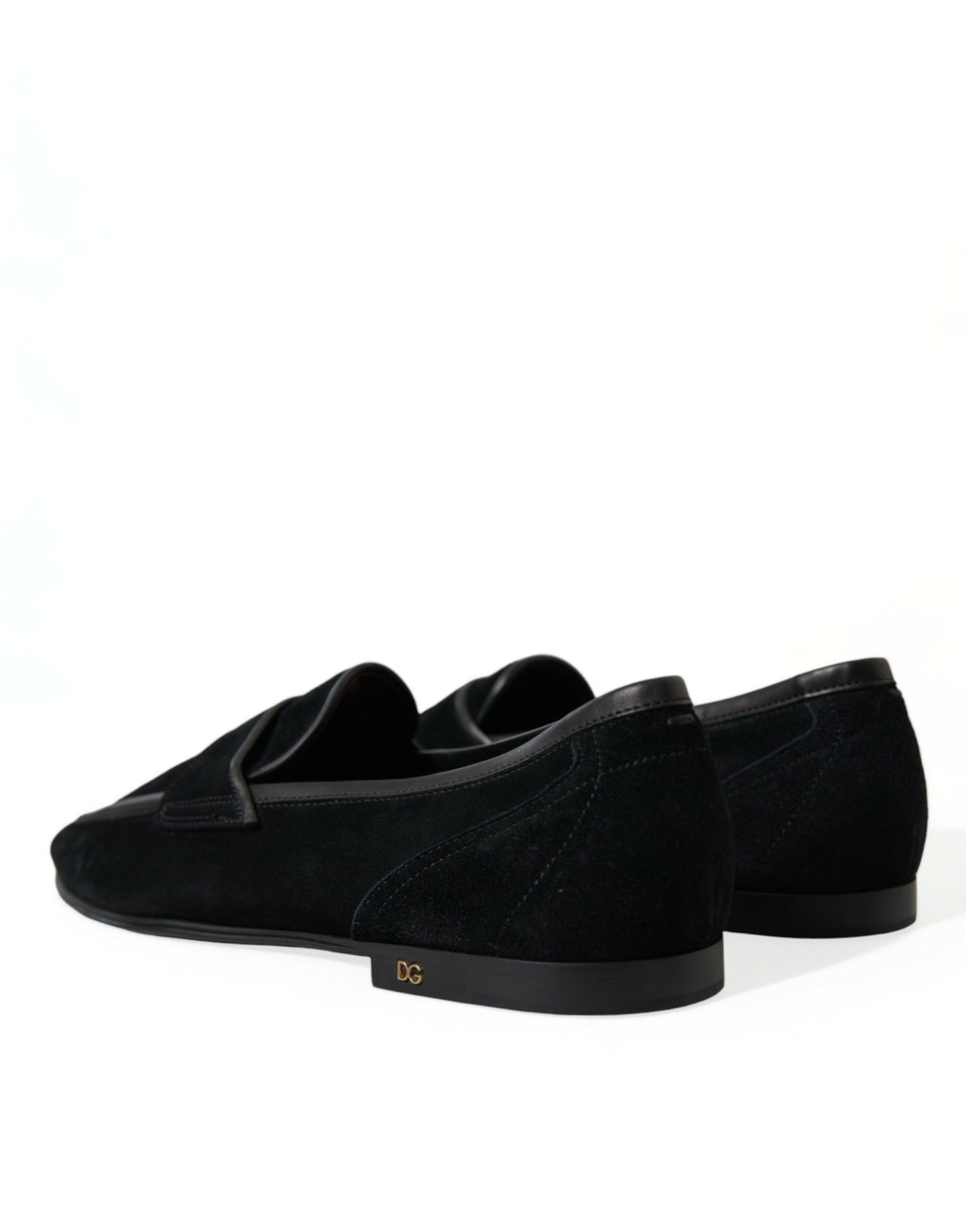Mocassins élégants en velours noir Dolce &amp; Gabbana pour homme
