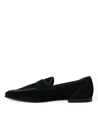 Mocassins élégants en velours noir Dolce &amp; Gabbana pour homme