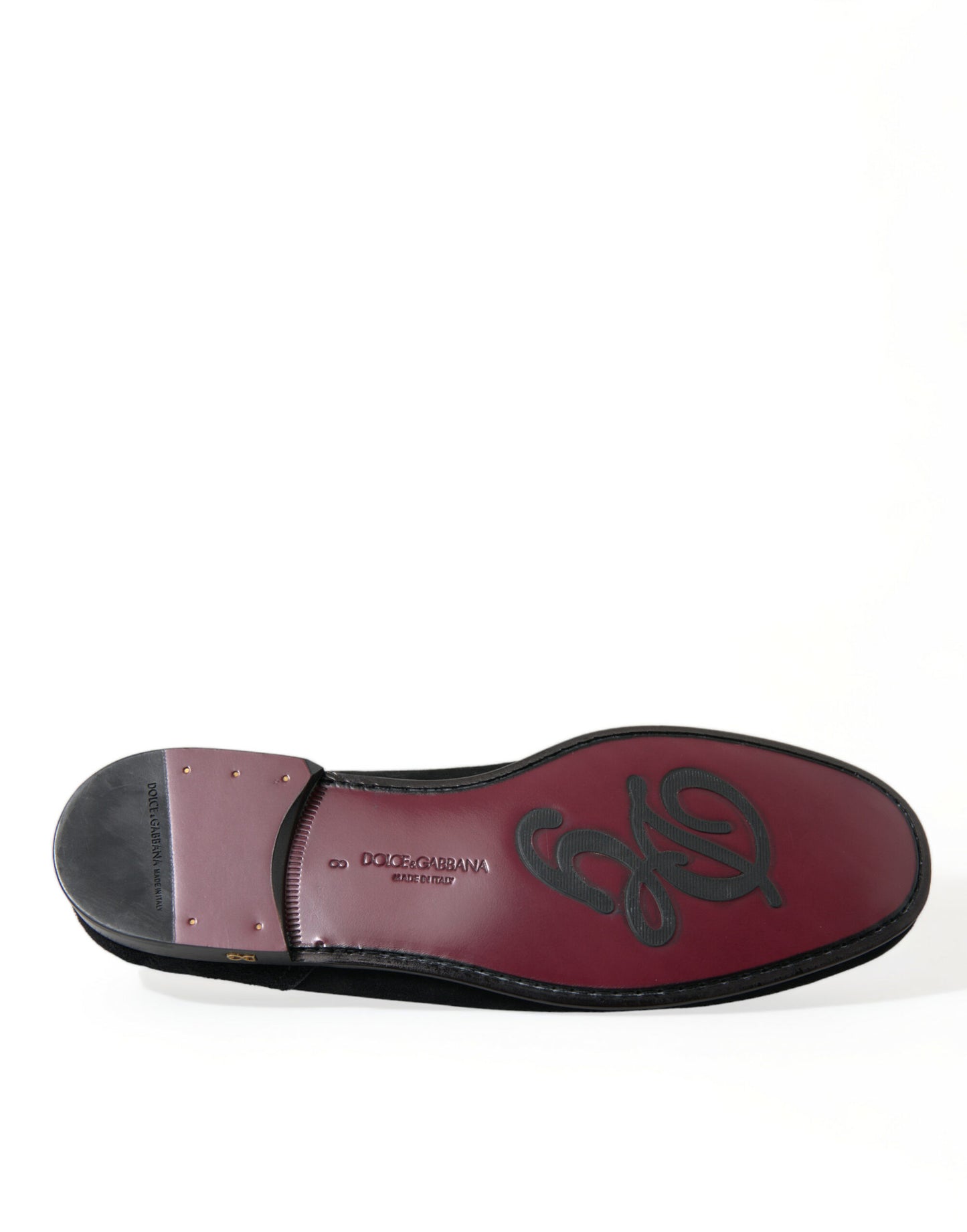 Mocassins élégants en velours noir Dolce &amp; Gabbana pour homme