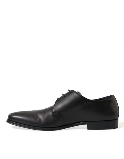 Chaussures Derby élégantes en cuir noir Dolce &amp; Gabbana