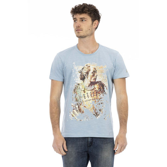 T-shirt Trussardi Action en coton bleu clair pour homme