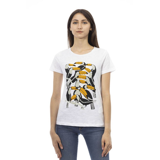 Trussardi Action White Cotton Women T-Shirt by Trussardi Action
