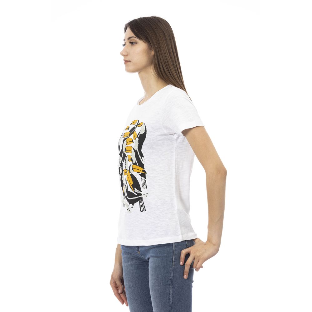 Trussardi Action White Cotton Women T-Shirt by Trussardi Action
