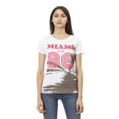 Trussardi Action White Cotton Women T-Shirt by Trussardi Action