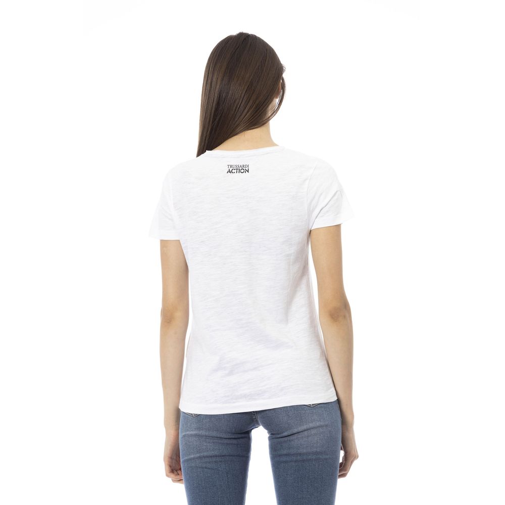 Trussardi Action White Cotton Women T-Shirt by Trussardi Action