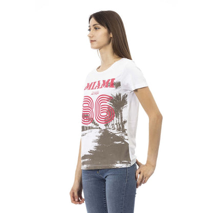 Trussardi Action White Cotton Women T-Shirt by Trussardi Action