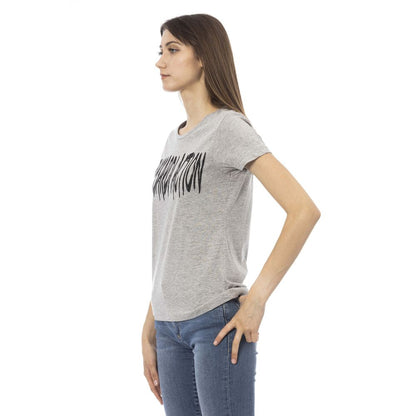 Trussardi Action Gray Cotton Women T-Shirt by Trussardi Action