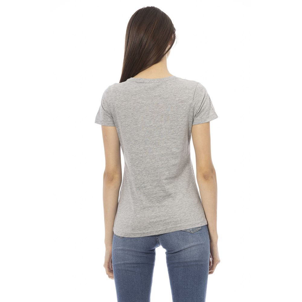 Trussardi Action Gray Cotton Women T-Shirt by Trussardi Action