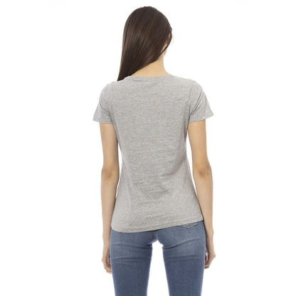 Trussardi Action Gray Cotton Women T-Shirt by Trussardi Action