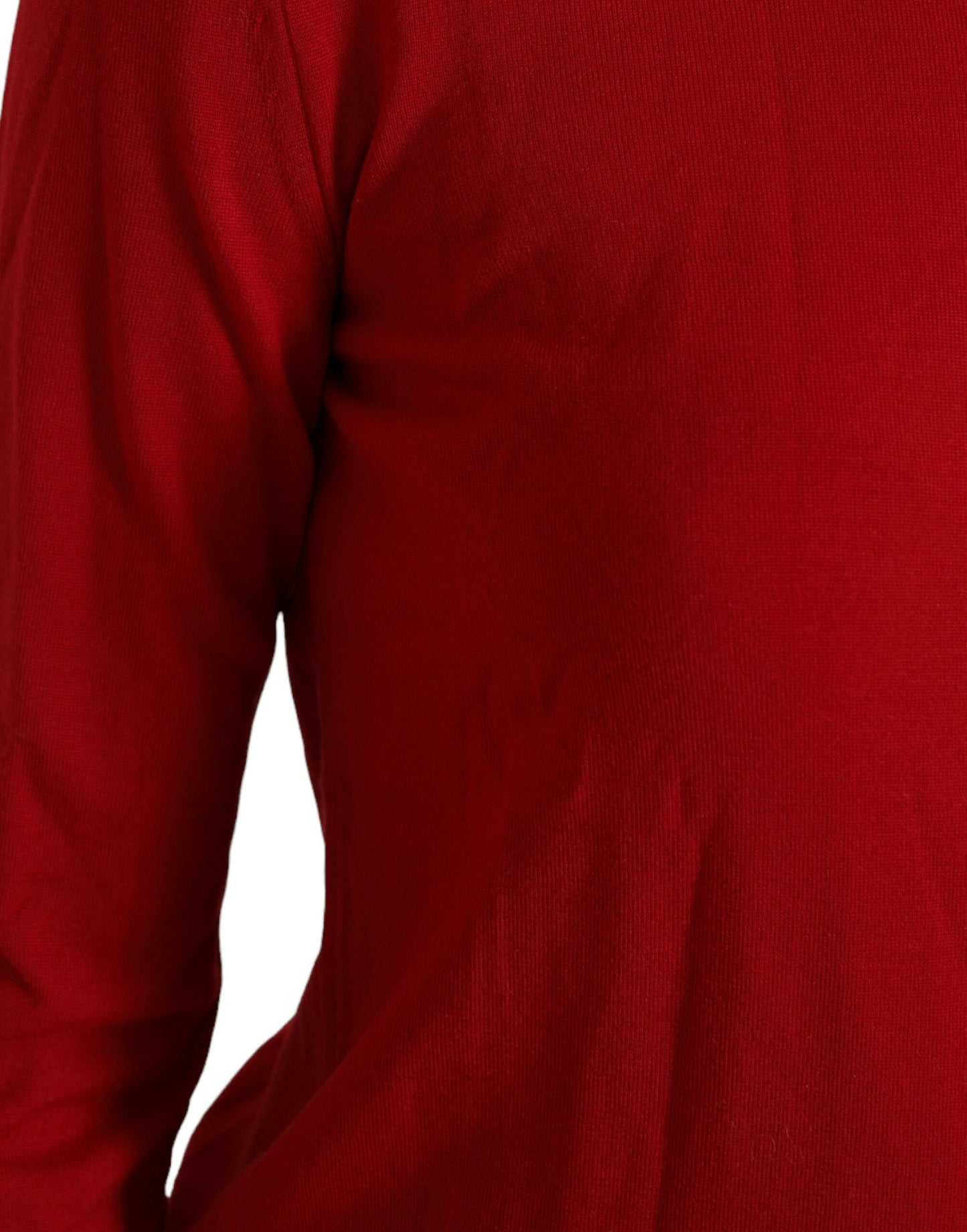Dolce & Gabbana Red Wool Knitted Crew Neck Pullover Sweater by Dolce & Gabbana