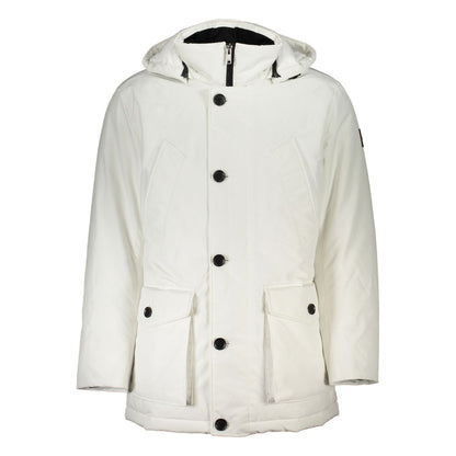 Hugo Boss White Polyamide Men Jacket by Hugo Boss