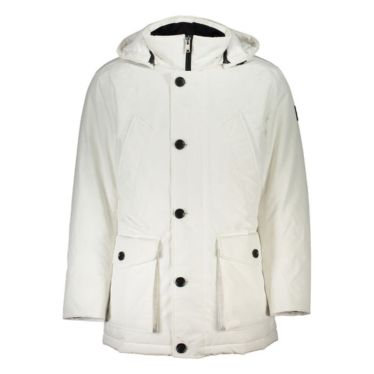 Hugo Boss White Polyamide Men Jacket by Hugo Boss