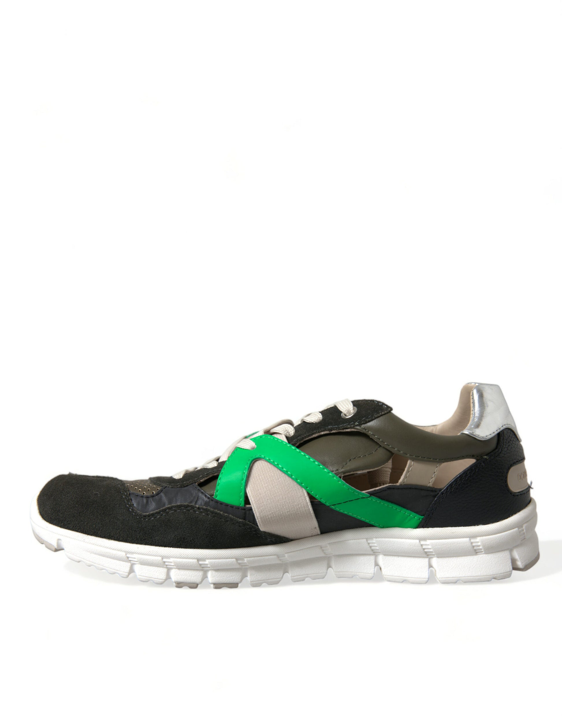 Dolce & Gabbana Multicolor Leather Suede Low Top Sneakers Shoes by Dolce & Gabbana