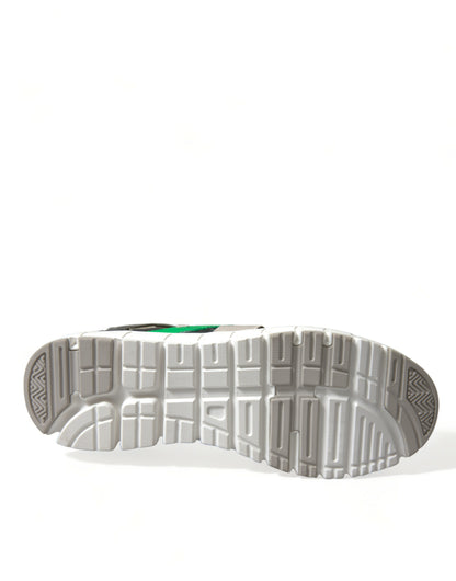 Dolce & Gabbana Multicolor Leather Suede Low Top Sneakers Shoes by Dolce & Gabbana