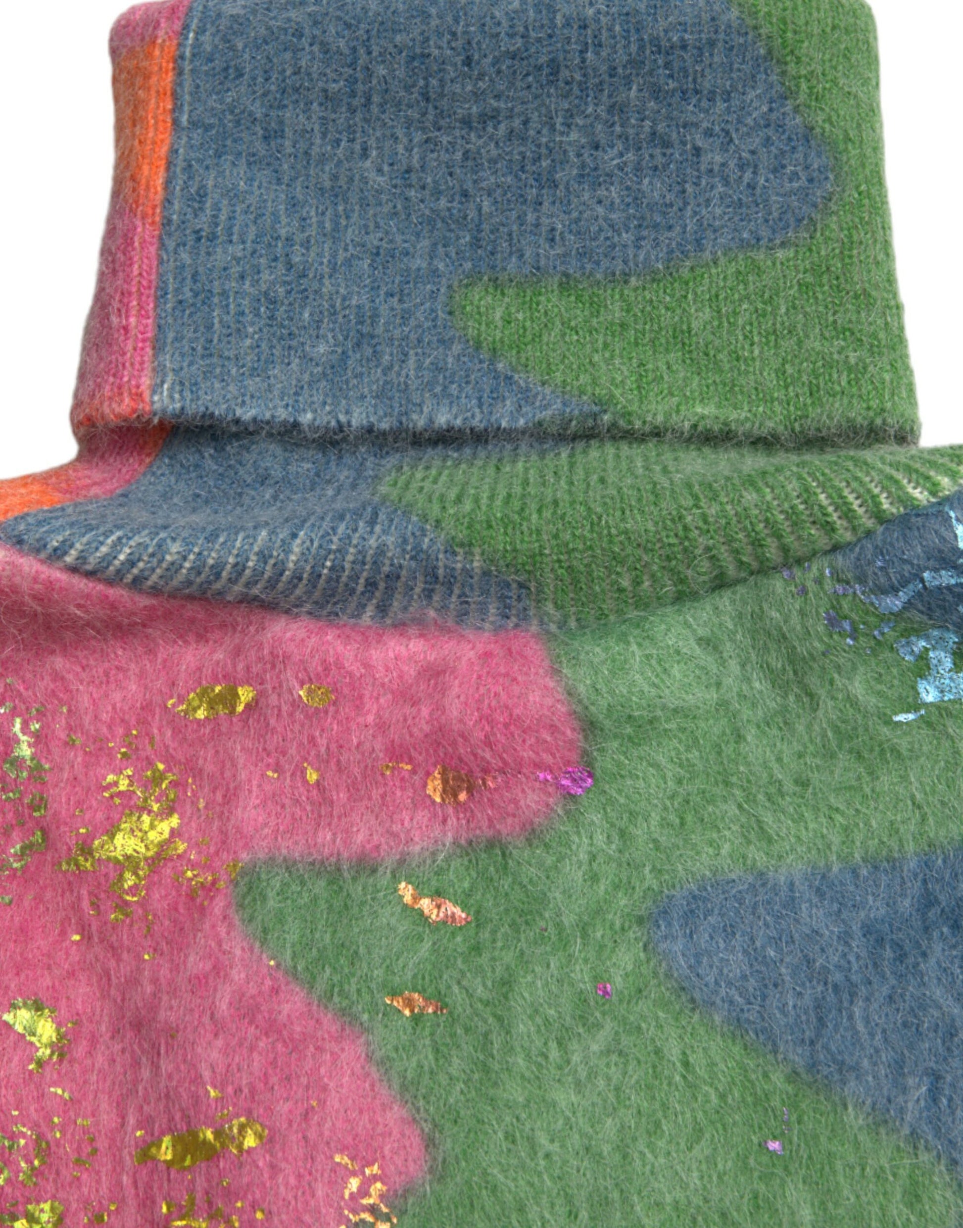 Dolce & Gabbana Multicolor Mohair Turtleneck Pullover Sweater by Dolce & Gabbana