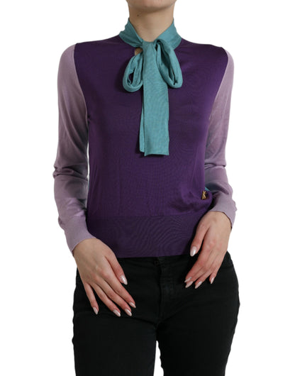 Dolce & Gabbana Multicolor Bow Fastening Pullover Sweater by Dolce & Gabbana