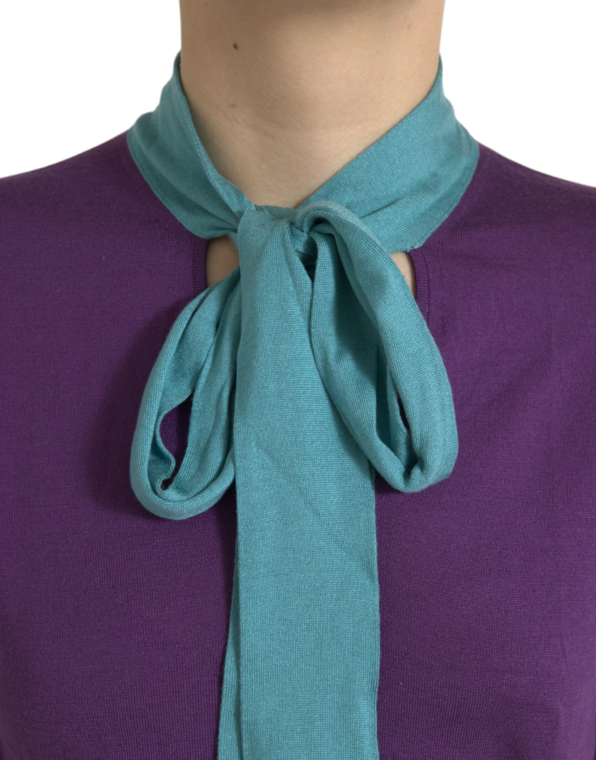 Dolce & Gabbana Multicolor Bow Fastening Pullover Sweater by Dolce & Gabbana