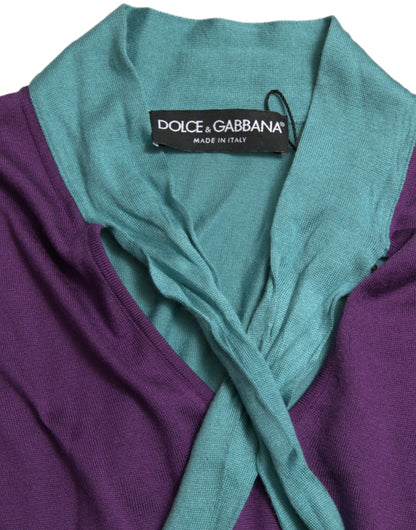 Dolce & Gabbana Multicolor Bow Fastening Pullover Sweater by Dolce & Gabbana