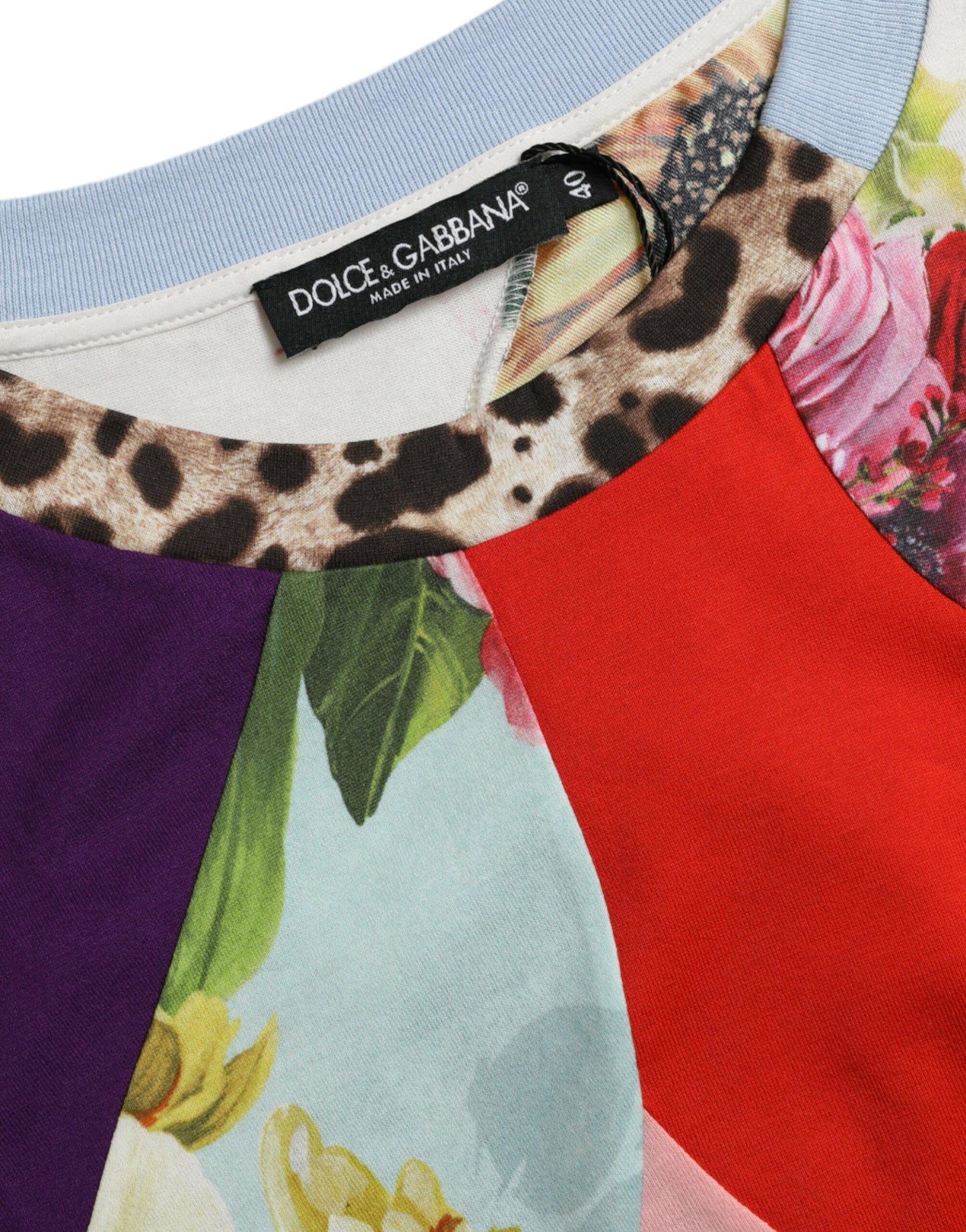 Dolce & Gabbana Multicolor Patchwork Cotton Silk Blouse Top by Dolce & Gabbana