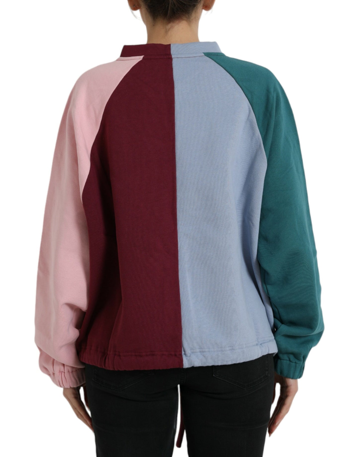 Dolce & Gabbana Multicolor Cotton Crewneck Pullover Sweater by Dolce & Gabbana