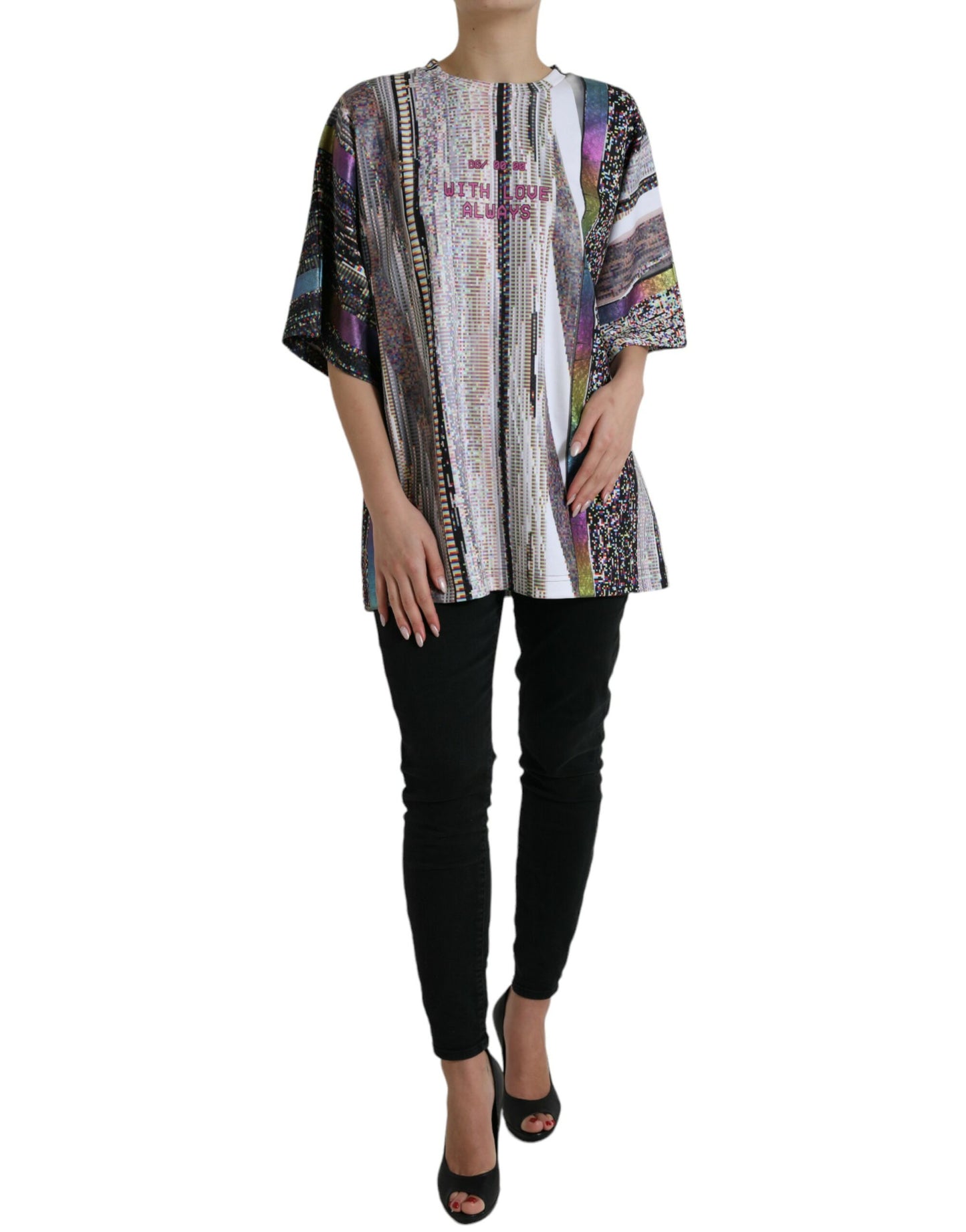 Dolce & Gabbana Multicolor With Love Always Print T-shirt by Dolce & Gabbana