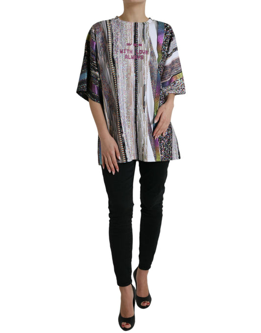 Dolce & Gabbana Multicolor With Love Always Print T-shirt by Dolce & Gabbana