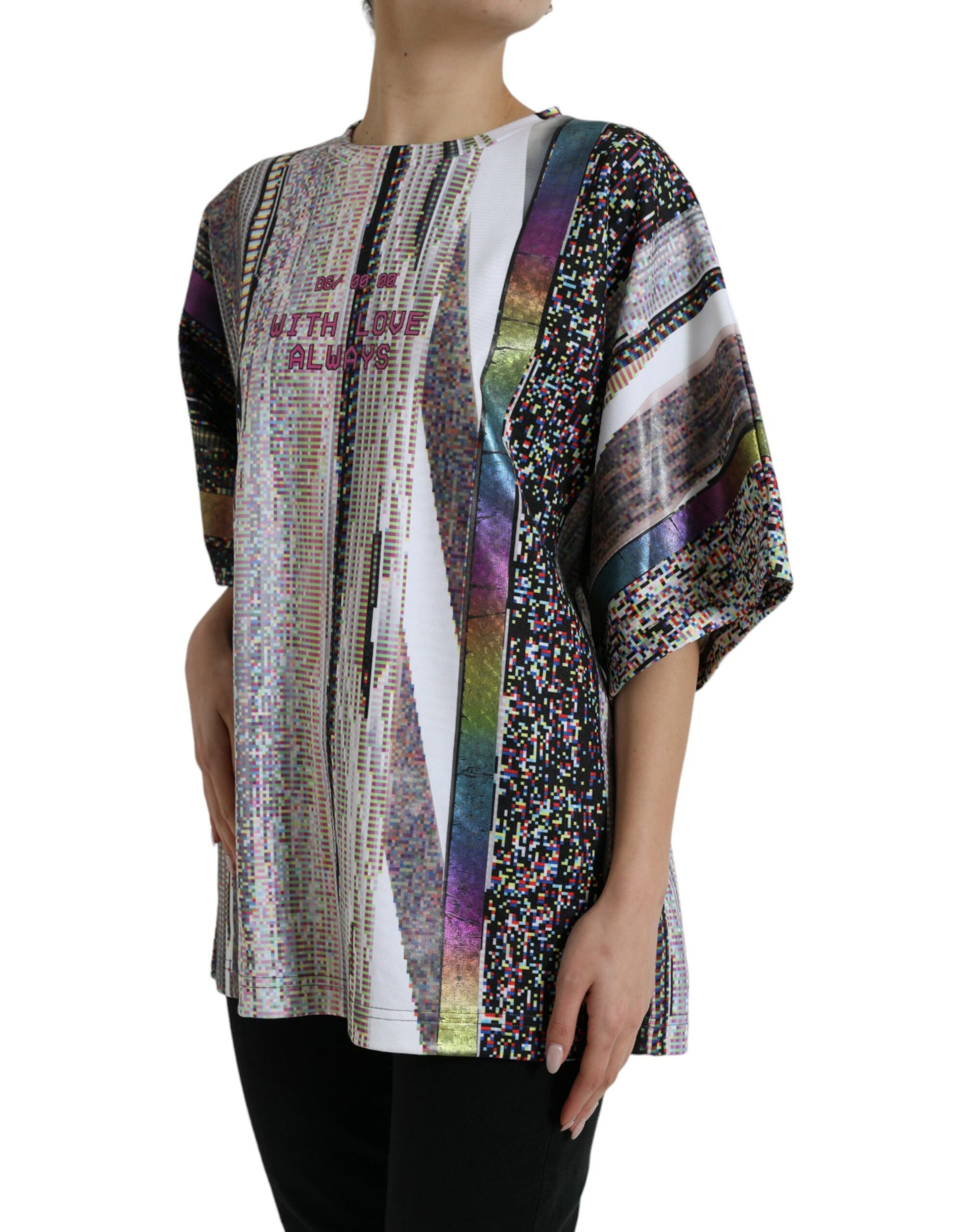 Dolce & Gabbana Multicolor With Love Always Print T-shirt by Dolce & Gabbana