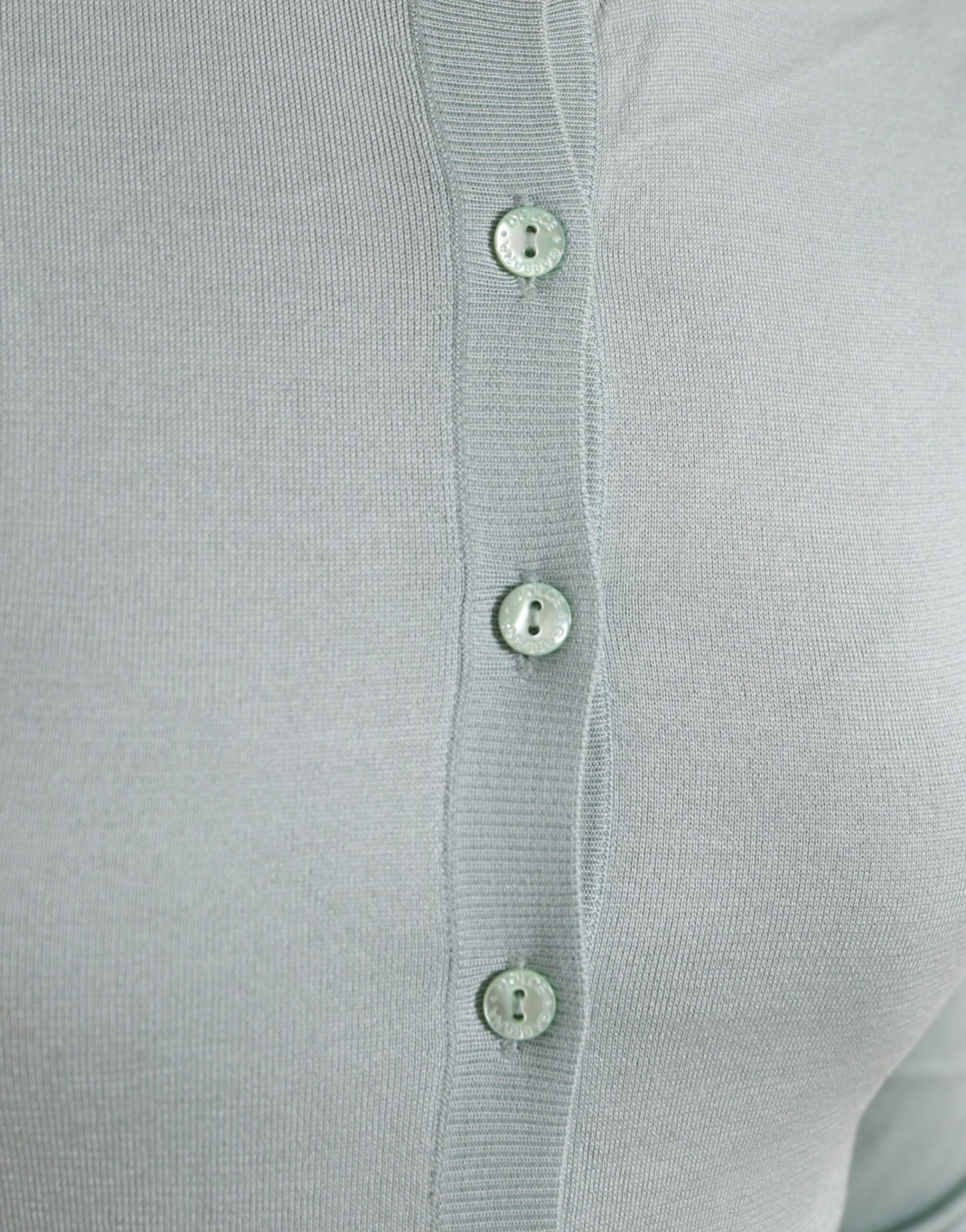 Dolce & Gabbana Light Blue Silk Crew Neck Cardigan Sweater by Dolce & Gabbana