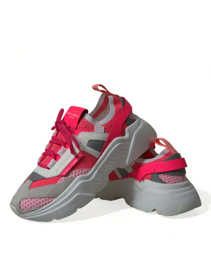 Dolce & Gabbana Multicolor Leather Daymaster Low Top Sneakers Shoes by Dolce & Gabbana