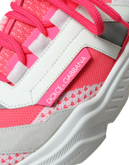 Dolce & Gabbana Multicolor Leather Daymaster Low Top Sneakers Shoes by Dolce & Gabbana