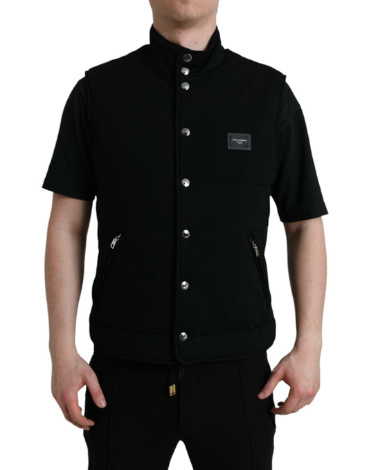 Dolce &amp; Gabbana Élégante veste sans manches noire