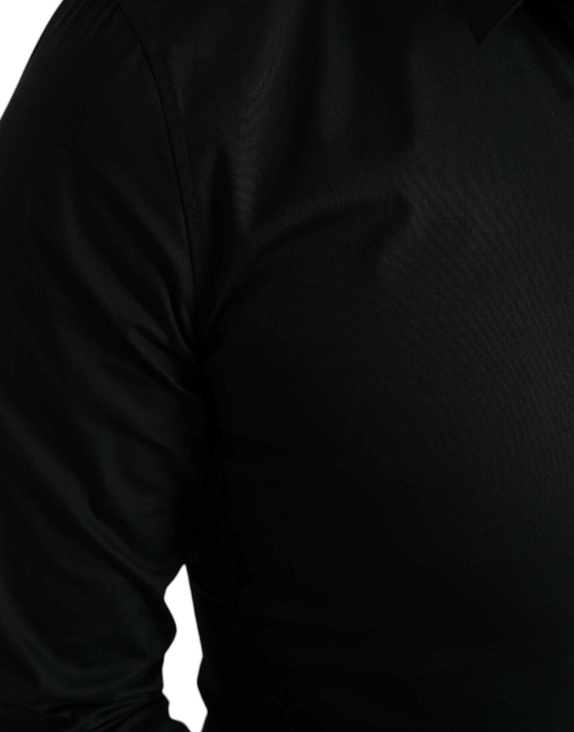 Dolce & Gabbana Black Cotton Stretch Slim Formal Dress Shirt by Dolce & Gabbana