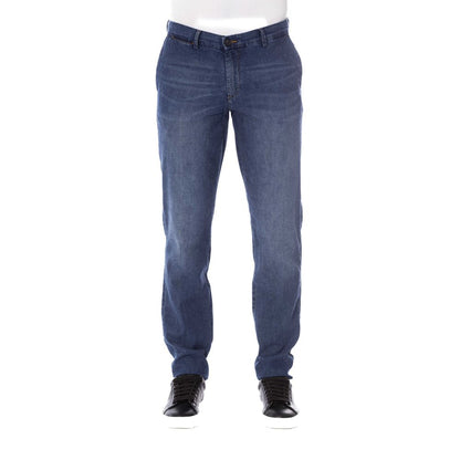 Trussardi Jeans Blue Cotton Men Jeans by Trussardi Jeans
