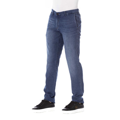 Trussardi Jeans Blue Cotton Men Jeans by Trussardi Jeans
