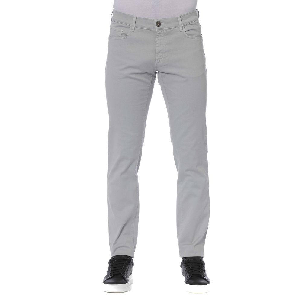 Trussardi Jeans Gray Cotton Men Jeans by Trussardi Jeans