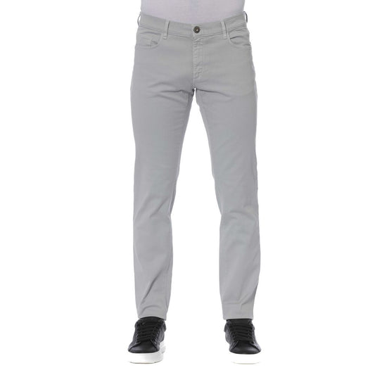 Trussardi Jeans Gray Cotton Men Jeans by Trussardi Jeans