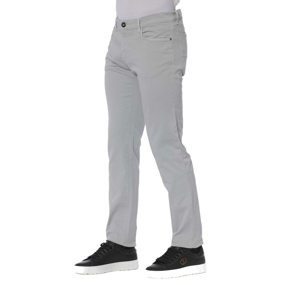 Trussardi Jeans Gray Cotton Men Jeans by Trussardi Jeans