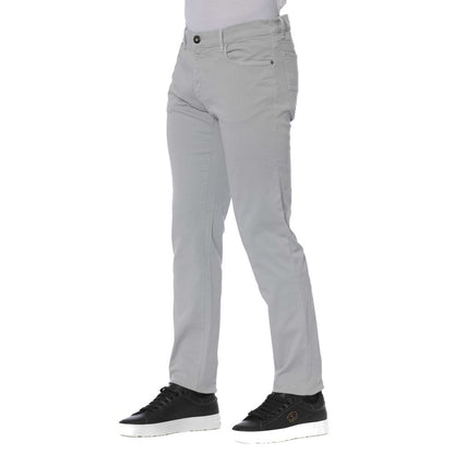 Trussardi Jeans Gray Cotton Men Jeans by Trussardi Jeans