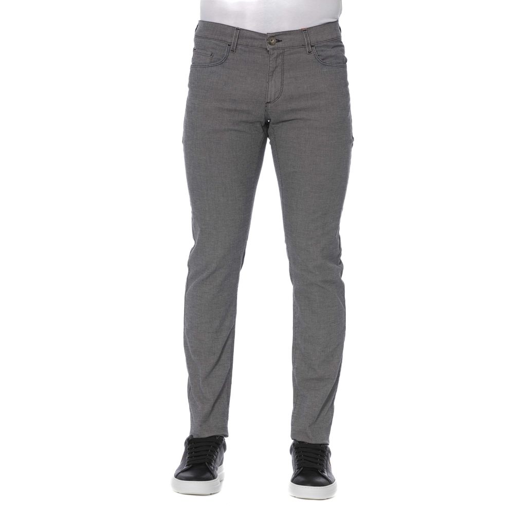 Trussardi Jeans Gray Cotton Men Pant by Trussardi Jeans