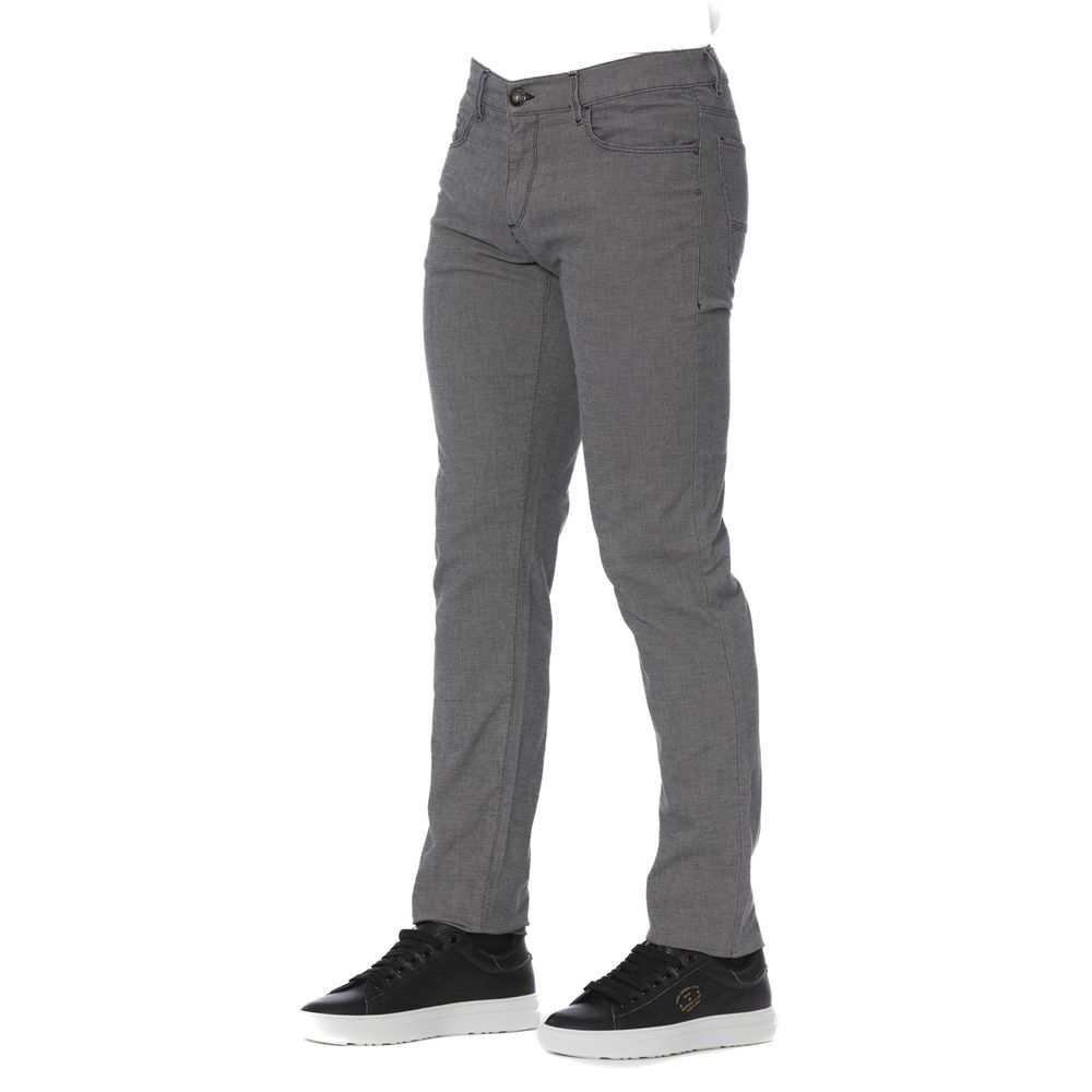 Trussardi Jeans Gray Cotton Men Pant by Trussardi Jeans