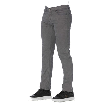 Trussardi Jeans Gray Cotton Men Pant by Trussardi Jeans
