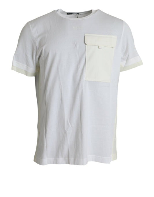 T-shirt élégant à col rond en coton blanc Dolce &amp; Gabbana