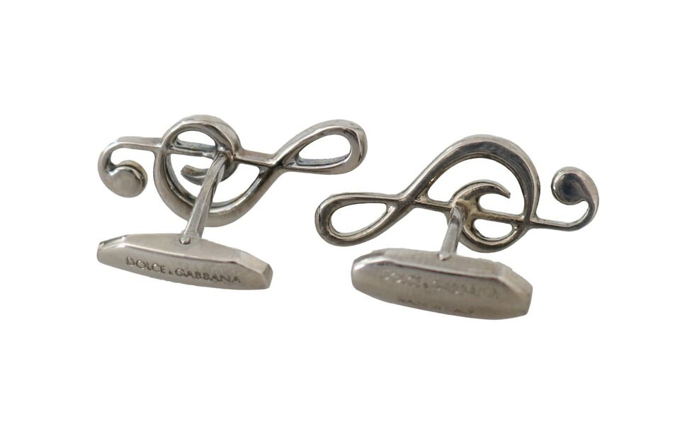 Boutons de manchette élégants en argent Dolce &amp; Gabbana