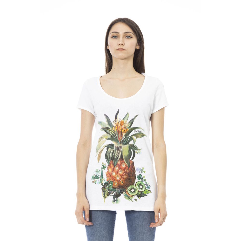 Just Cavalli White Cotton Women T-Shirt by Just Cavalli