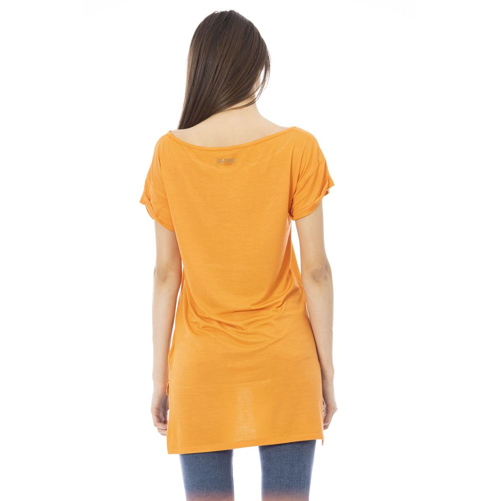 Just Cavalli Orange Cotton Women T-Shirt by Just Cavalli