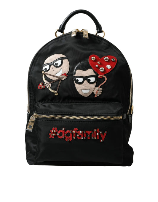 Sac à dos noir élégant orné Dolce &amp; Gabbana