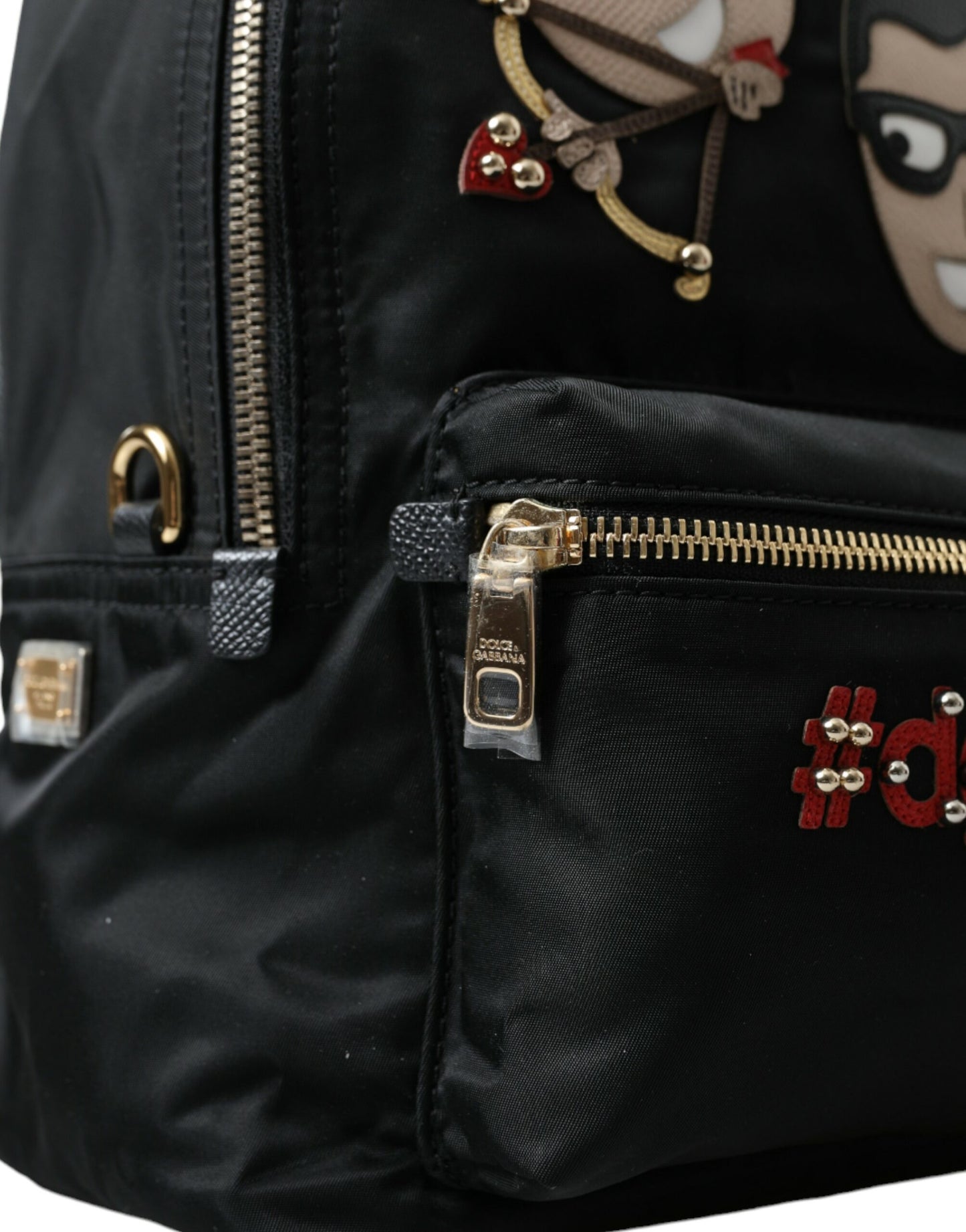 Sac à dos noir élégant orné Dolce &amp; Gabbana